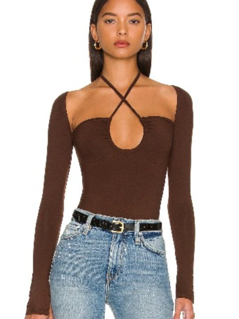 superdown Storme Bodysuit in Chocolate NWT